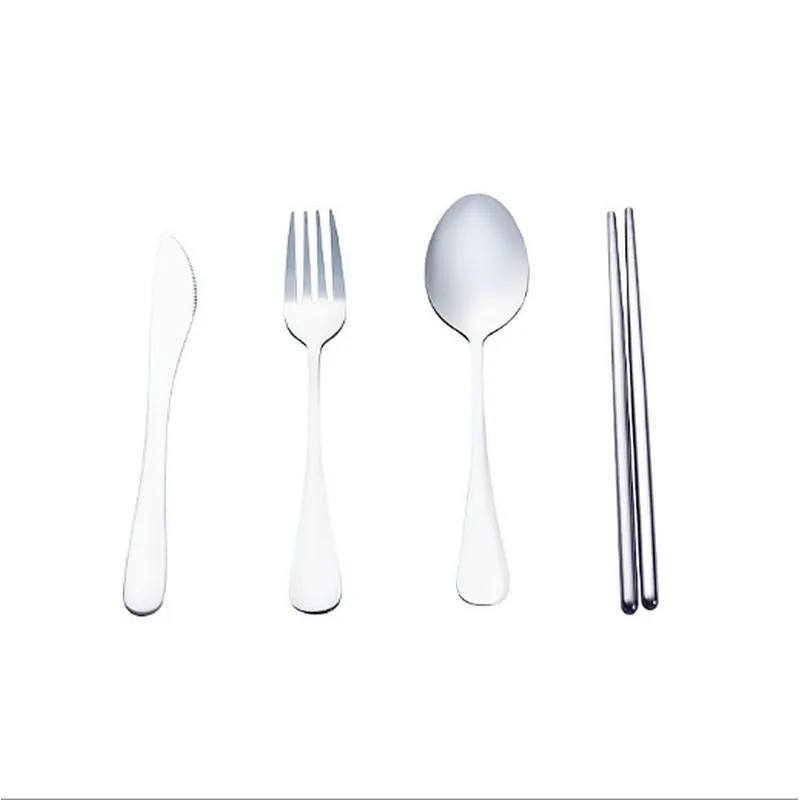 Union Source wholesale Silver Modern Elegant household  stainless steel fork knife spoon set for kitchen