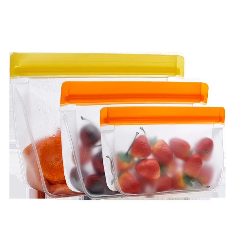 Unionsource Hot Selling Biodegradable PEVA Food Storage Bag Stand Up Reusable Food Bag