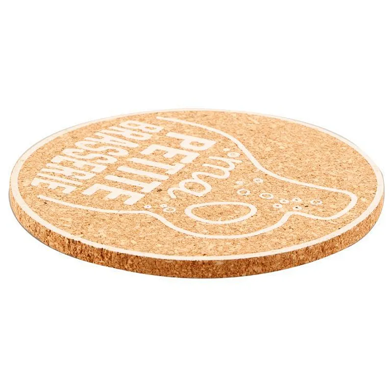 Wholesale Custom Fashion Cork Drink Coaster Anti Slip Coffee Cup Mat Heat Insulation 4 pcs Pad Bowl set