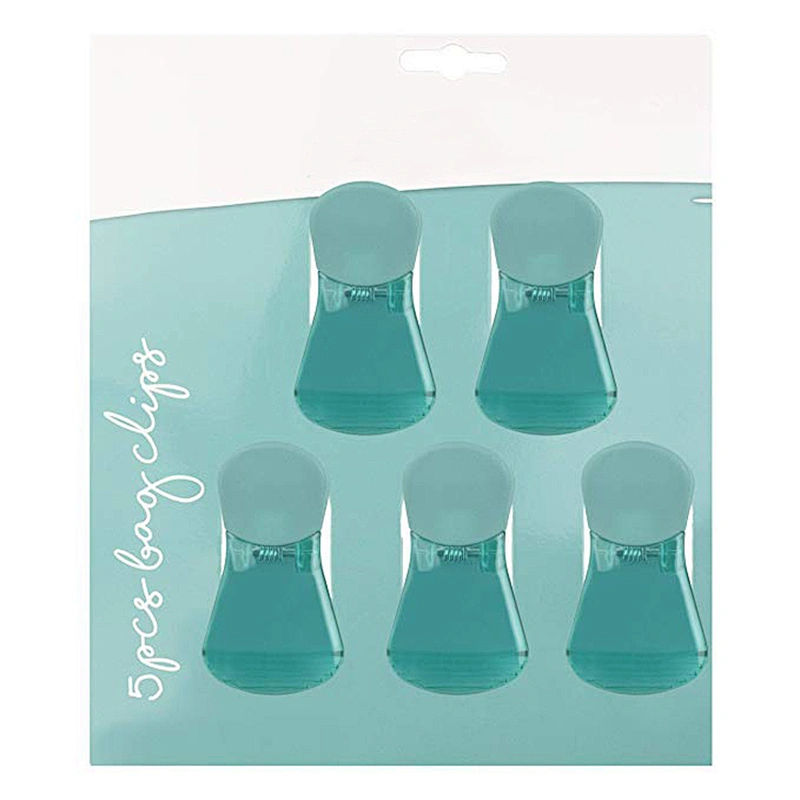 Kitchen Storage 5pcs Plastic Magnetic Sealing Food Snack Bag Clips