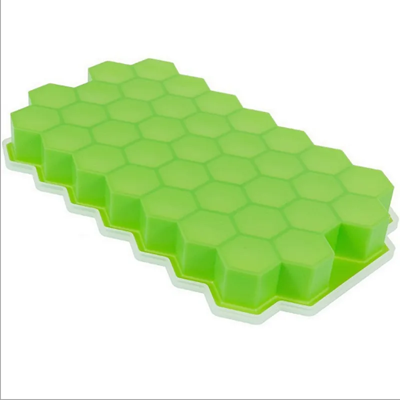 Union Source New Eco-Friendly  Reusable Food Grade DIY  Colorful Kitchen  Ice Cube Mold  With Lid