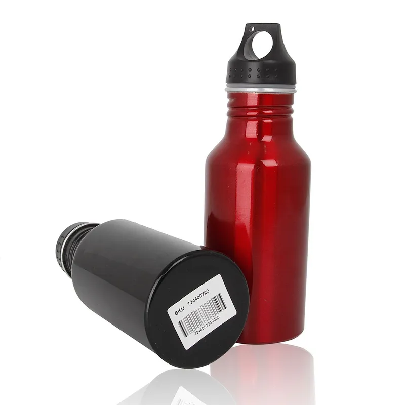 Eco Friendly 600ml Large Diameter Portable Single Layer Aluminum Outdoor Sports Drink Water Bottle With Lid