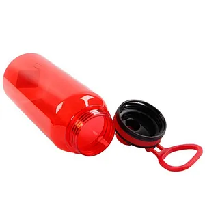 Double cover dust-proof 1000ml large capacity Portable transparent plastic Drinking Sport Water Bottle With Different Lid