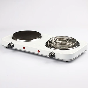 Hot sale portable household CE EMC 2000W double cooking electric stove coil solid hot plate for table