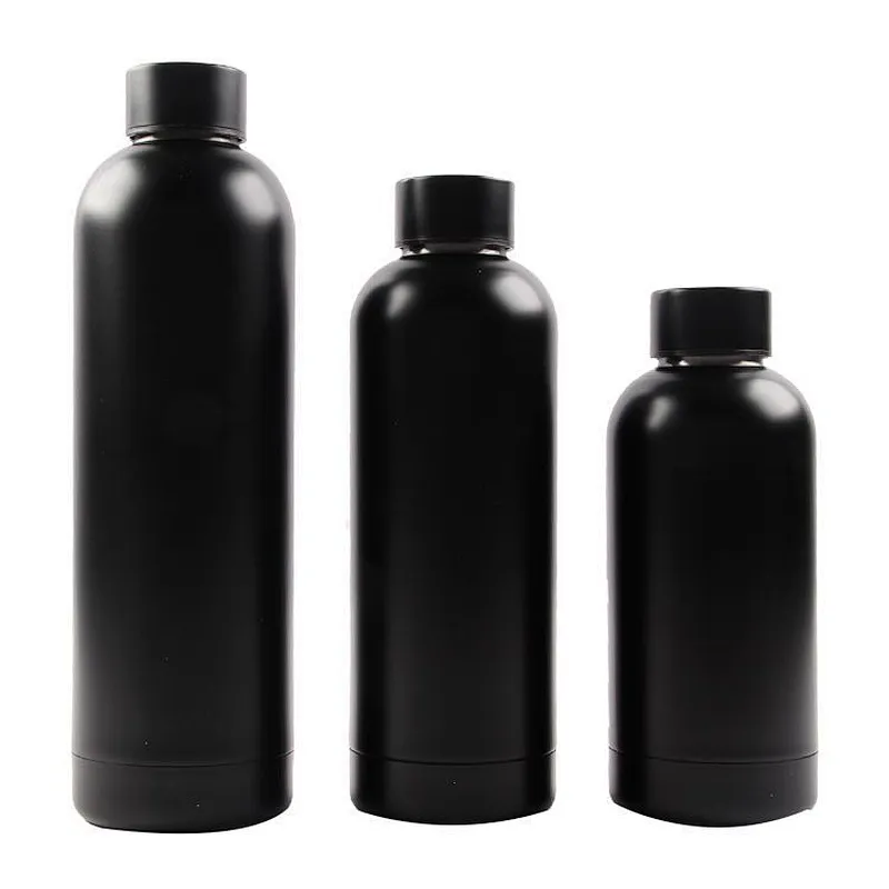 350ml 500ml 750ml leak proof small diameter portable Bpa-Free stainless steel  vacuum bottle for sports