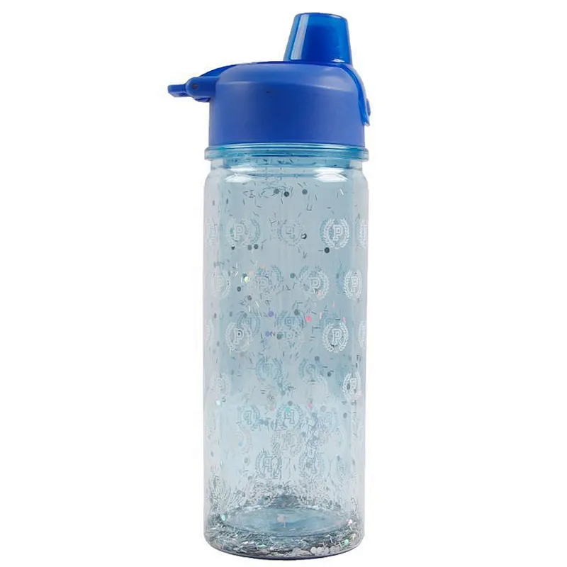 BPA FREE 650ml Double Wall Plastic Tritan Sports Drink Plastic Glitter Water Bottle For No Leak Gym Yoga