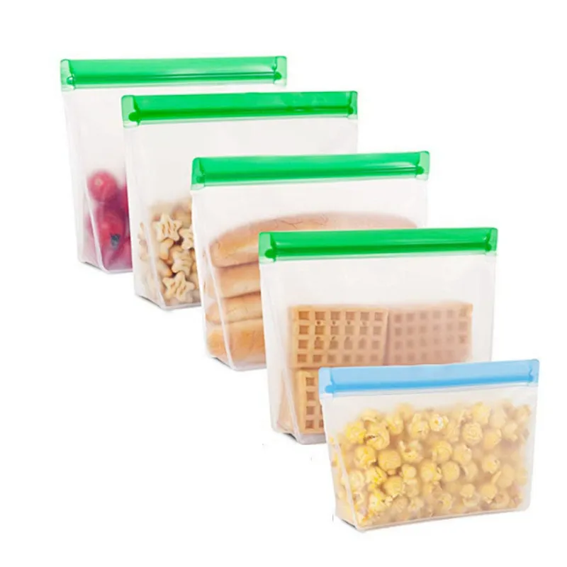 Unionsource Hot Selling Biodegradable PEVA Food Storage Bag Stand Up Reusable Food Bag