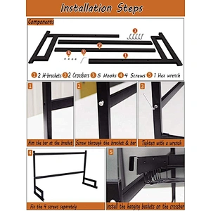 Union Source Stainless Steel 2 Ties Storage Holders Racks Kitchen Accessories Drying Storage Rack Over Sink