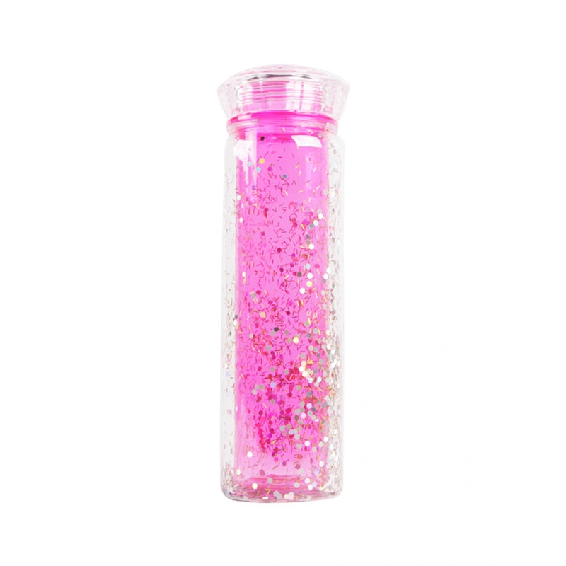 Outdoor Plastic Sport Glitter Travel Water plastic drink bottle