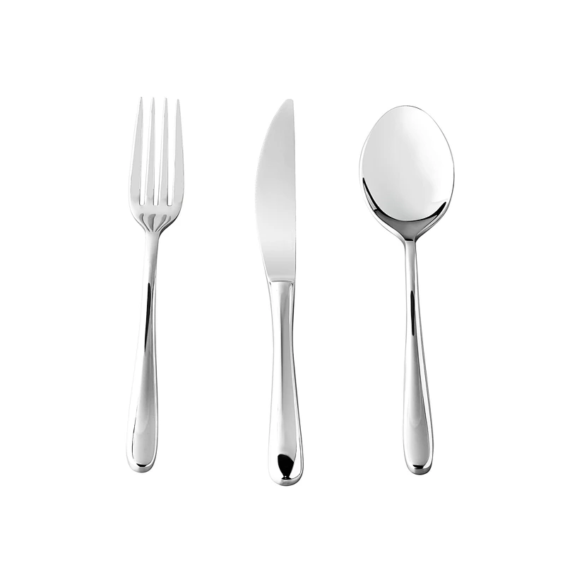 High Quality Wholesale Silver Kitchen Stainless Steel Set Of 3 pcs Table Cutlery