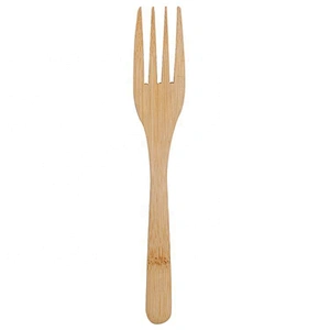 Union Source  natural eco friendly safety mini baby feeding 2 in 1 wooden bamboo fork with spoon