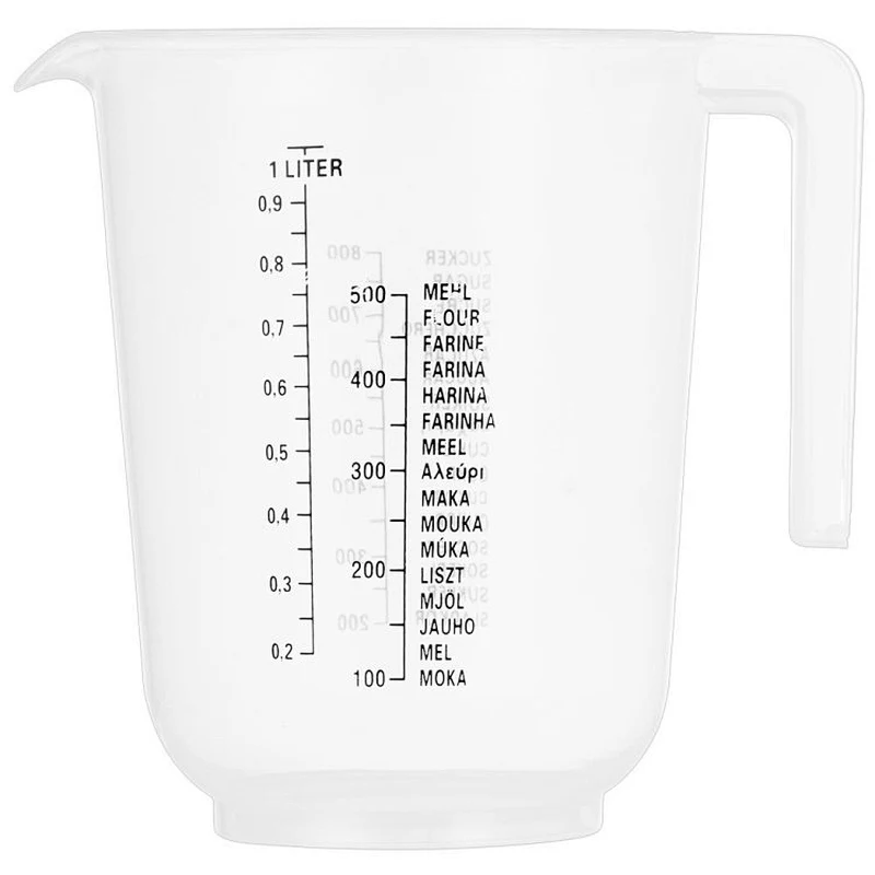 Union Source 3pcs Kitchen Tools 250ml/500ml/1000ml  plastic measuring cups set