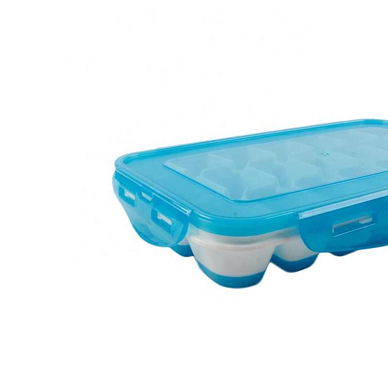21 Cavaties Silicone Ice cube Mold Silicone Ice Cube Tray with lid