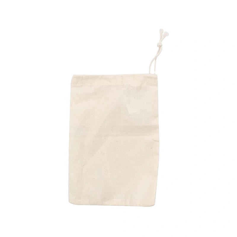 Eco friendly cotton cloth drawstring reusable sandwich storage packaging bag
