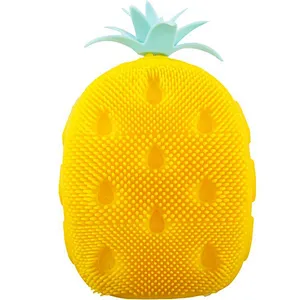 wholesale security durable  lovely pineapple-shaped silicone kitchen brush
