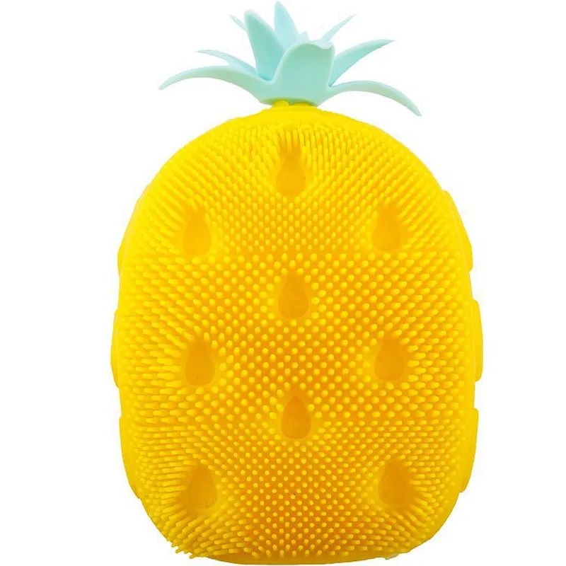 wholesale security durable  lovely pineapple-shaped silicone kitchen brush