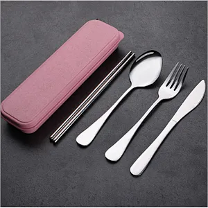 Union Source wholesale Silver Modern Elegant household  stainless steel fork knife spoon set for kitchen