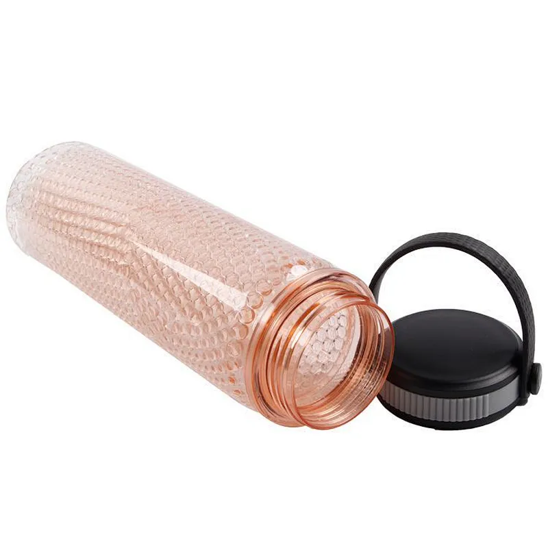 Chinese Supplier 2020 Outdoor travel Double Wall Ice cooling Tritan insulated Plastic drinking Water Bottle
