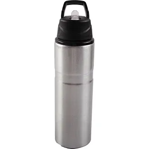Hot Sale 750ml Portable Large Capacity Aluminium  Outdoor Carabiner Sports Water Bottle For Men