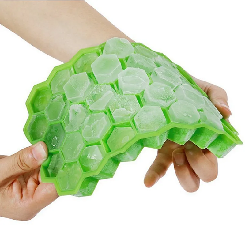Union Source New Eco-Friendly  Reusable Food Grade DIY  Colorful Kitchen  Ice Cube Mold  With Lid