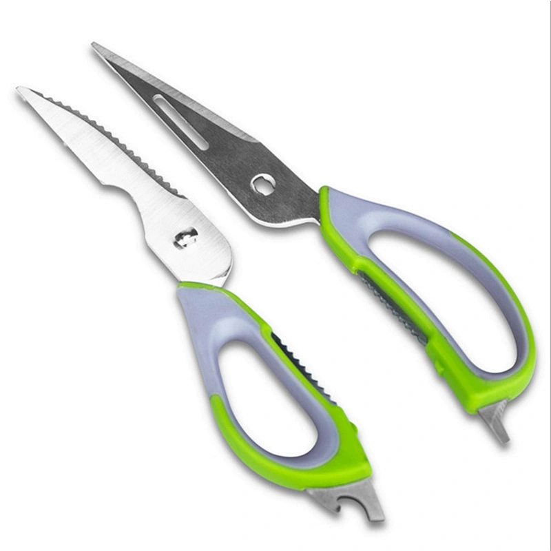 Multifunction plastic cap stainless steel Kitchen shears/scissor with magnetic case