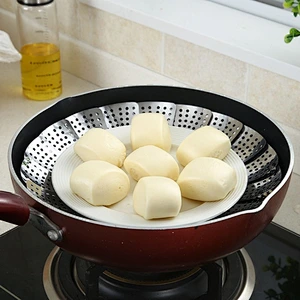Non-Scratch Folding Collapsible stainless steel food steamer