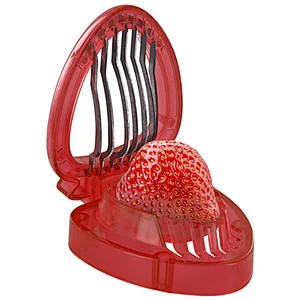 Practical convenient safe red mini strawberry huller  fruit slicer for kitchen