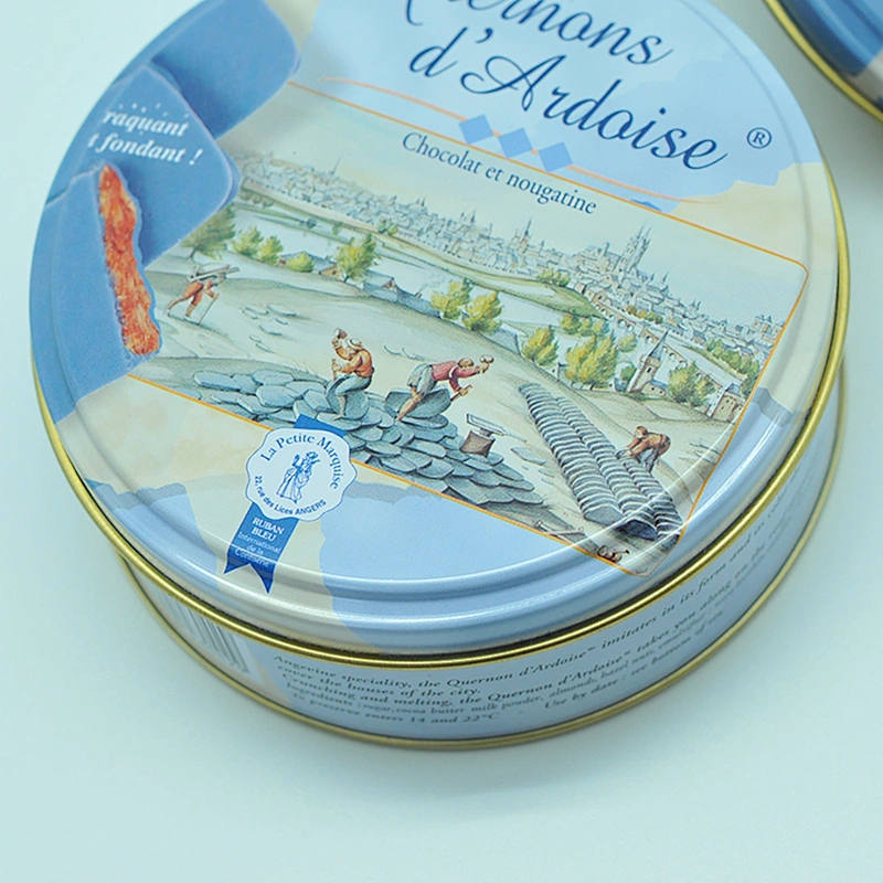 Direct factory custom printed cookie round metal tins