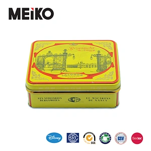Rectangular metal tin color 50ml tin box for business card