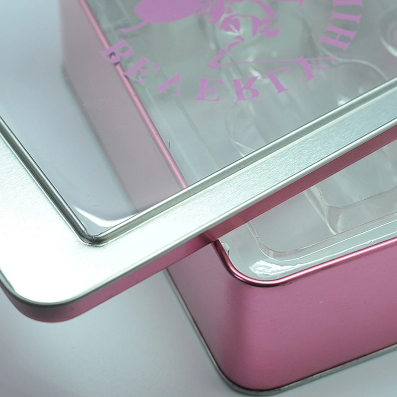 watch tin box with pvc window