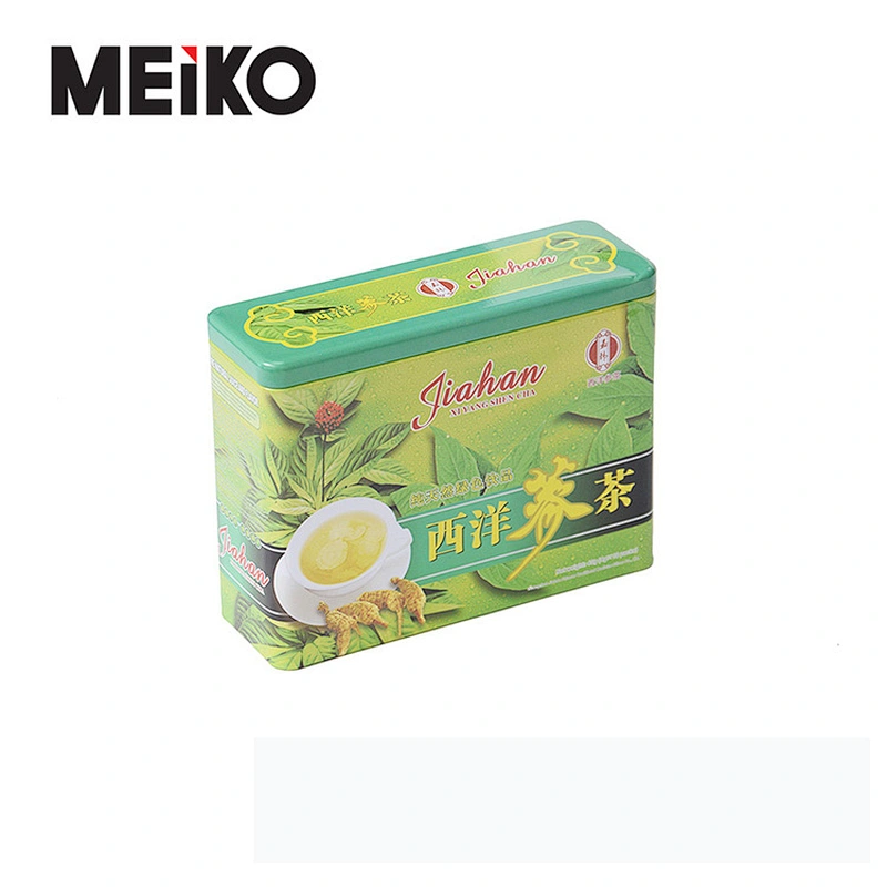 Tin Tea Gift Containers Rectangular Metal Box Tea Tin
