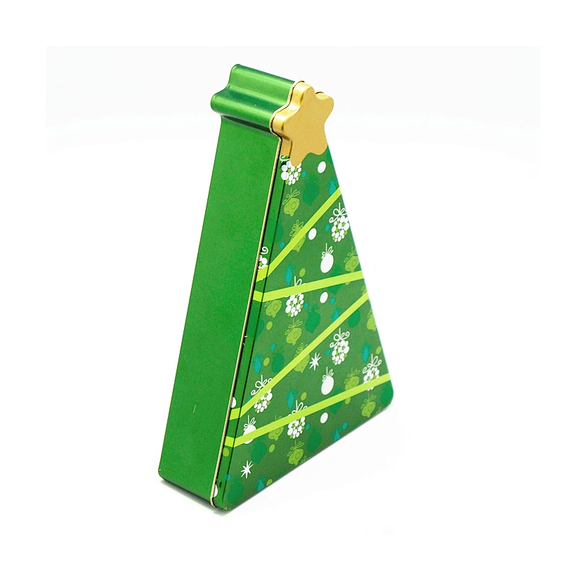 Custom Christmas Tree Tin Box Gift Packaging Box