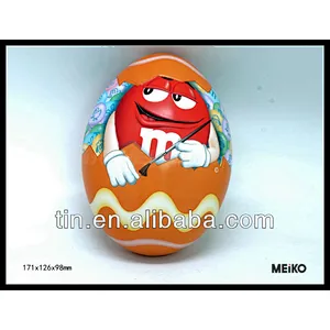 egg shape chocolate tin box packaging