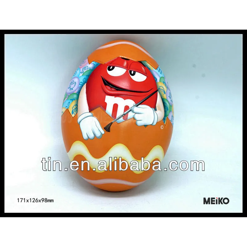 egg shape chocolate tin box packaging