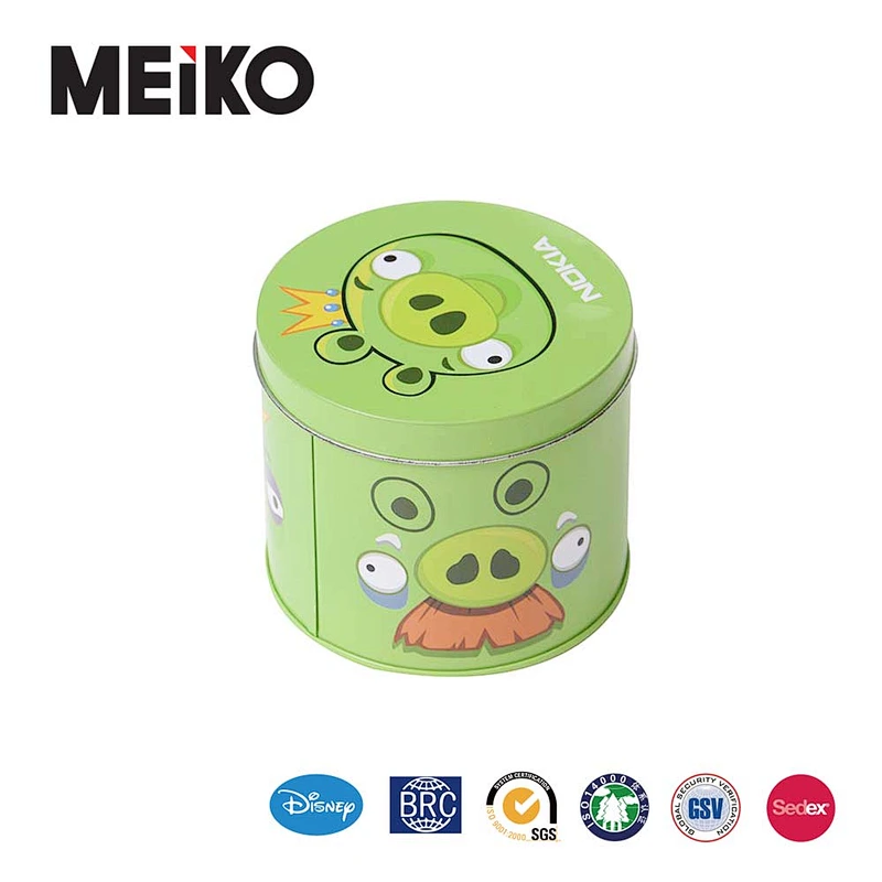 circle tin box