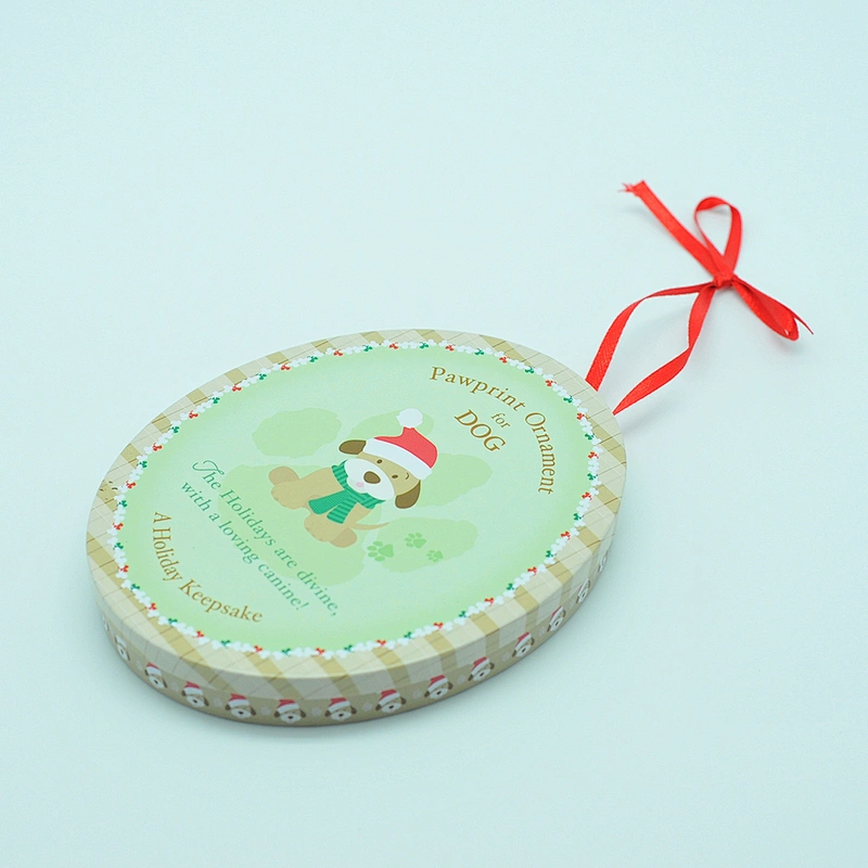 Hot sale simple gift keepsake card box tin with ribbon handle