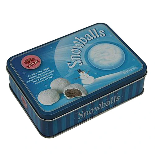 Rectangle metal personalized tin box for danish butter cookies