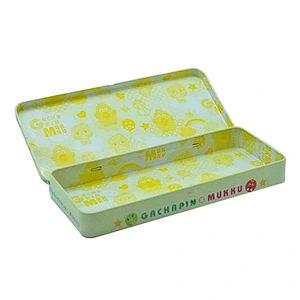Simple printing metal stationery tin box writing case for kids