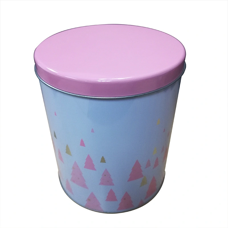0.23mm thickness color printing round tin canister for food