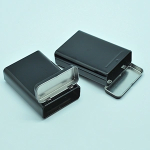 CMYK custom logo rectangle metal tin snus cans for carrying