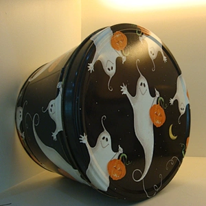 Design OEM round metal tin bucket for popcorn or food