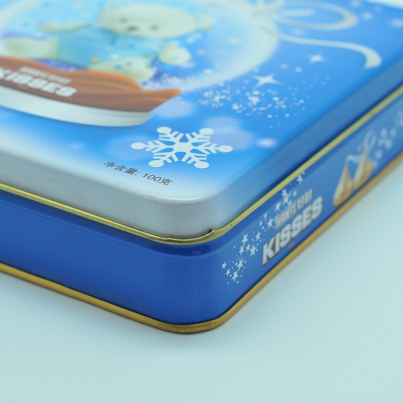 Exquisite fancy luxury metal tin chocolate box for packaging
