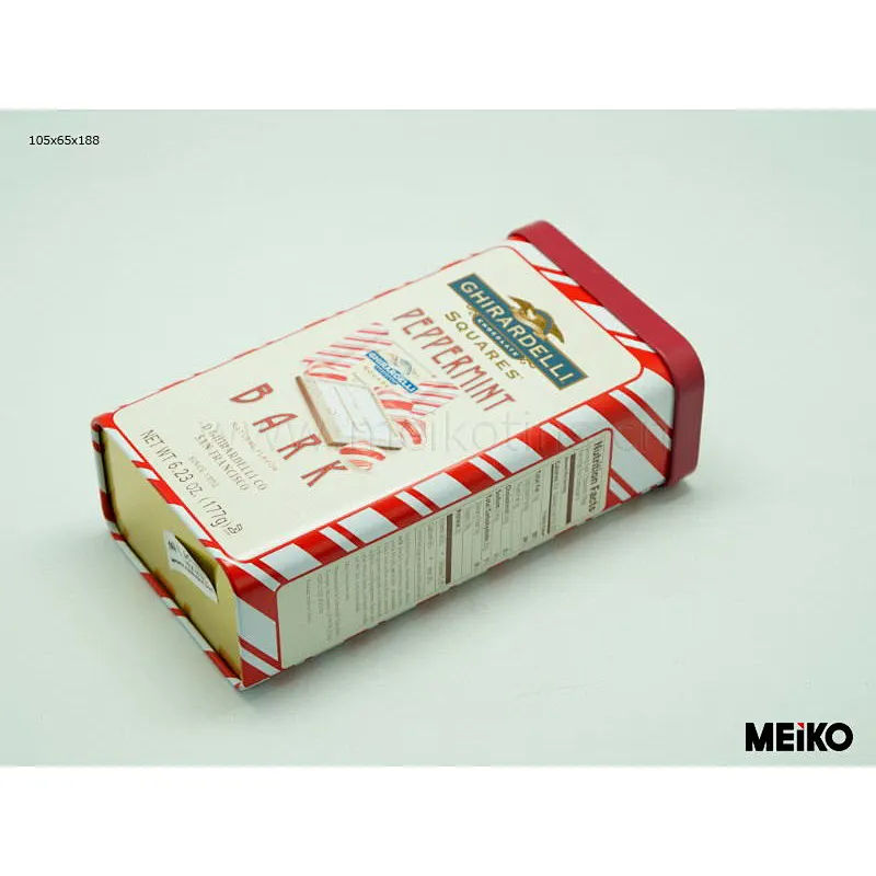 large rectangular mint tin box candy