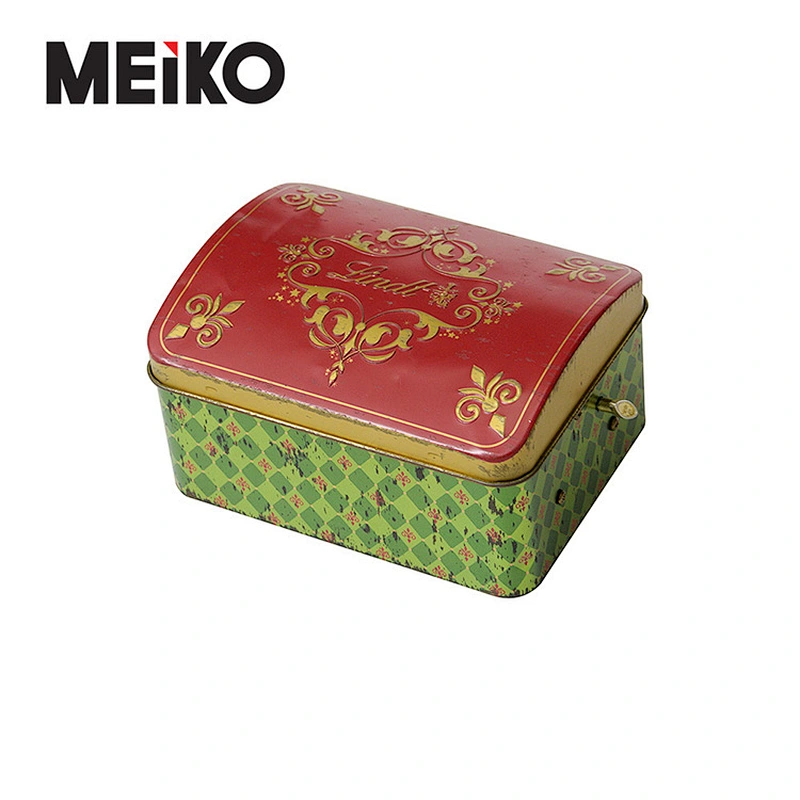 Food Grade Package Custom Cookie Chocolate Square Fancy Tin Box