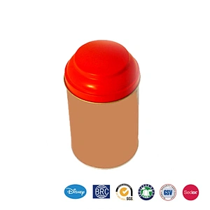 Chinese Manufacturer CMYK small cute round tin box tea tin /coffee package metal tin can