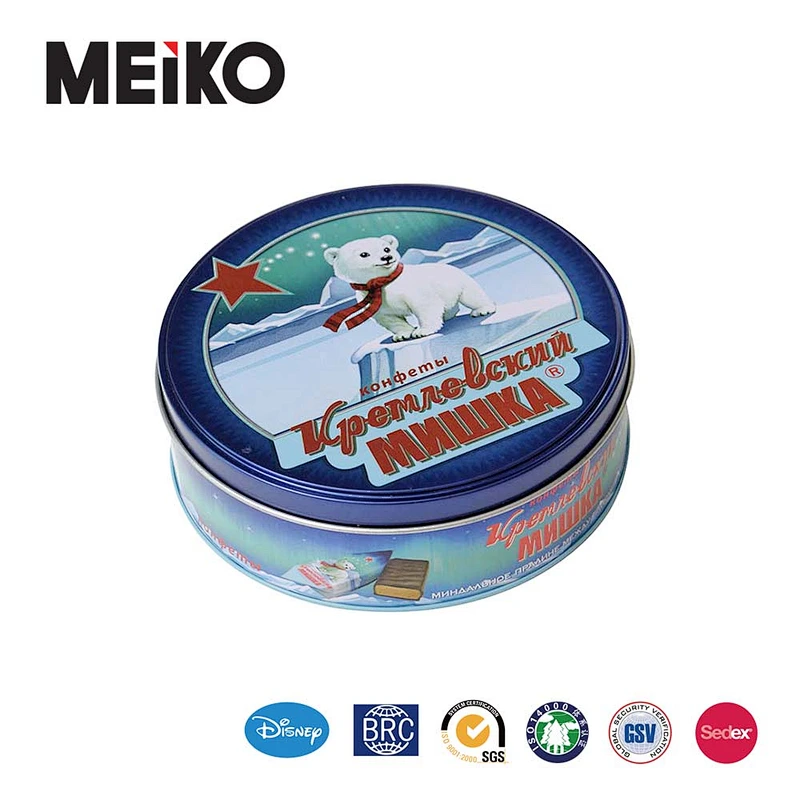 circle tin box