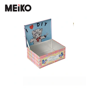 Beautiful Square Package Tin Box Color Tin Gift Box