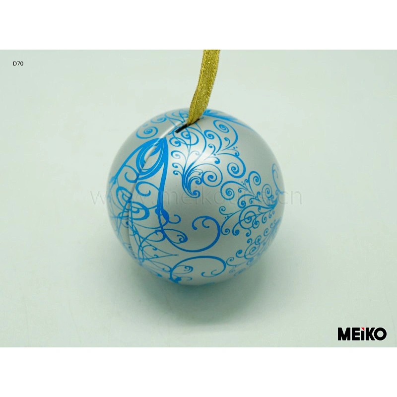 Christmas round bauble gift tin box