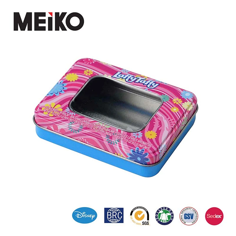 CMYK Four Color Printing Round square Small Candy Box Cartoon Pattern Gift Tin Box For candy mints packing