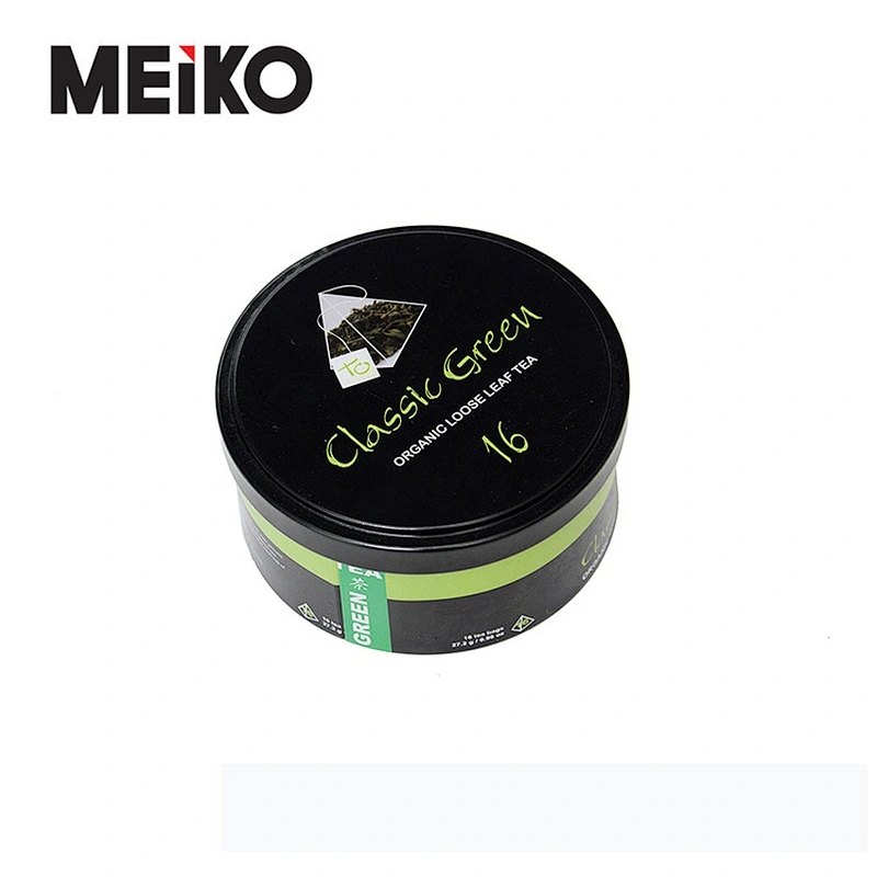 Wholesale Custom Black Color Round Collection Empty Metal Tea Tins